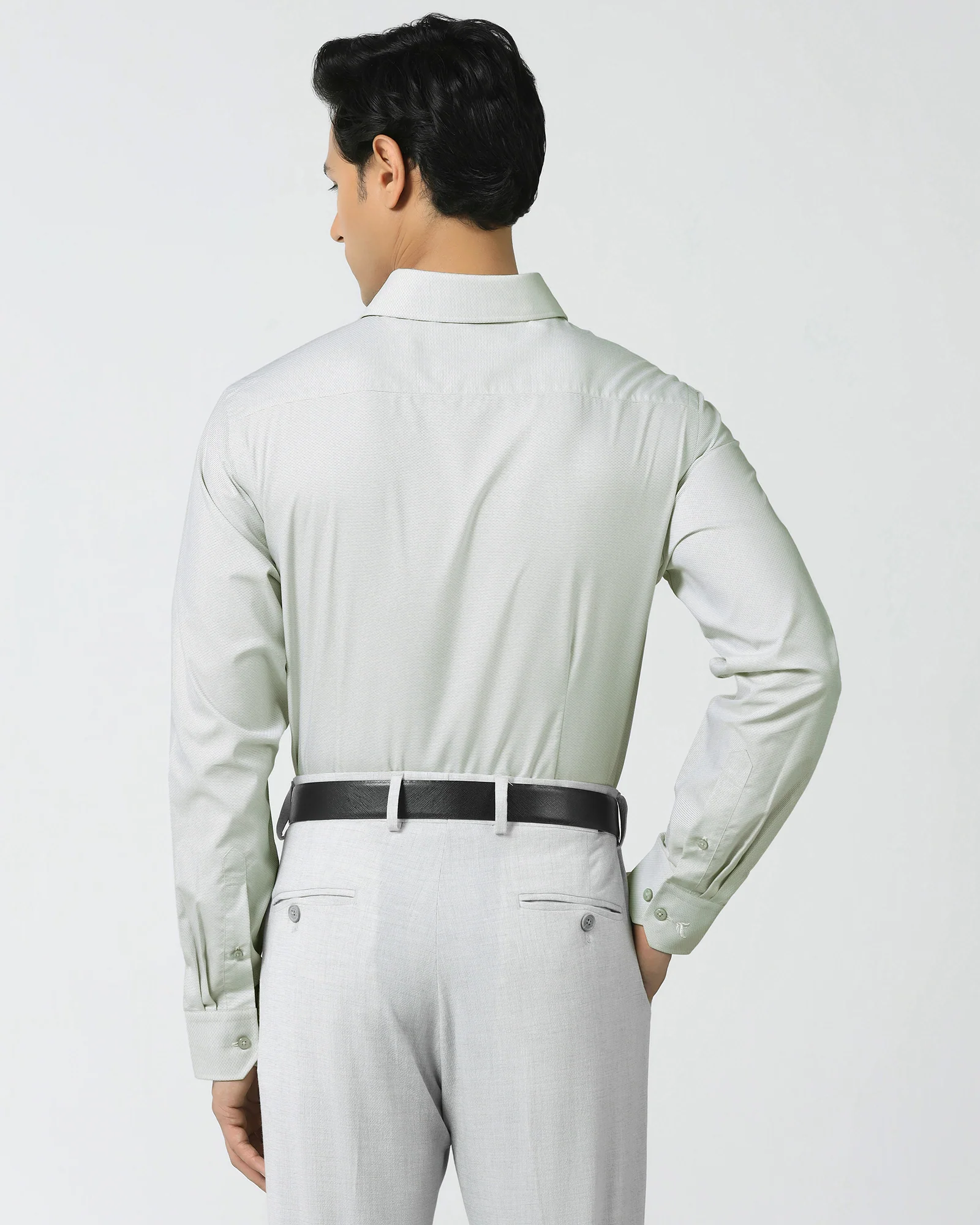 Temp Tech Formal Mint Textured Shirt - Vogue - Image 2