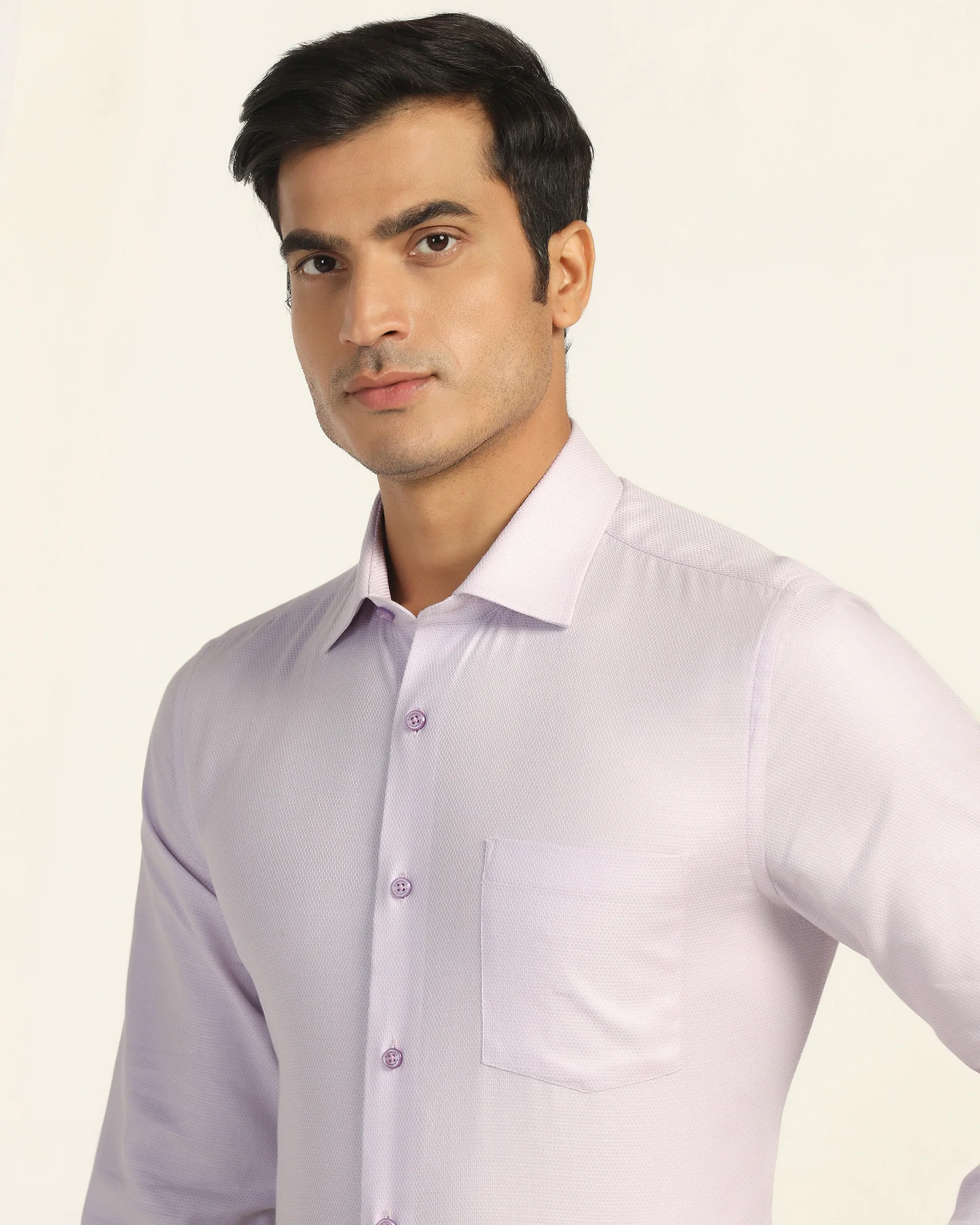 Temp Tech Formal Purple Textured Shirt - Revolve - Image 4