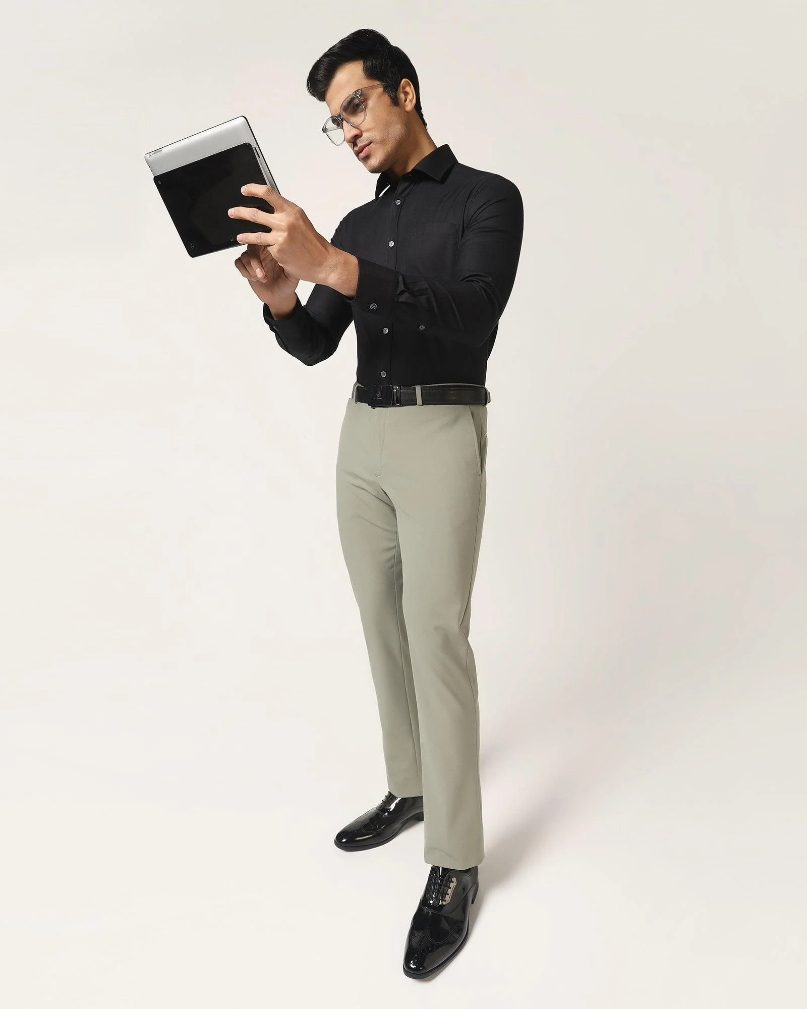 Temp Tech Formal Black Solid Shirt - Antony - Image 6