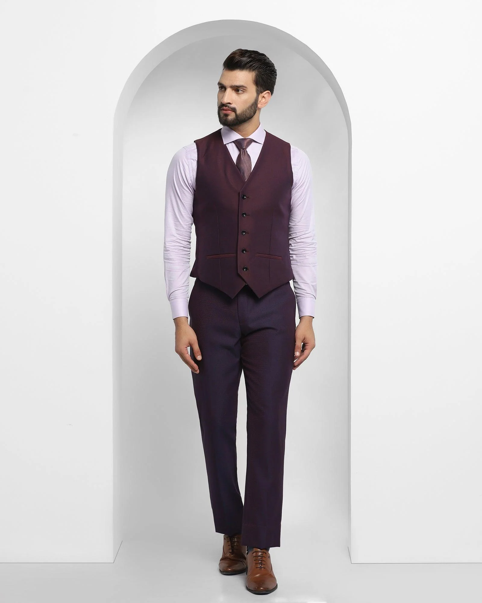 Luxe Multitude 6X Navy Textured Formal Suit - Testin - Image 9
