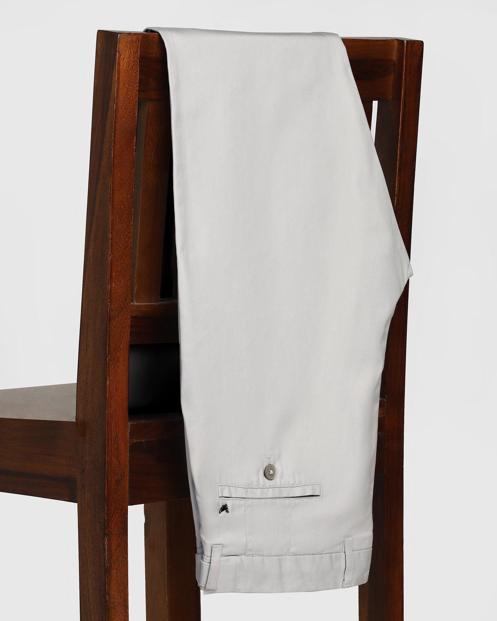 Slim Comfort B-95 Casual Grey Textured Khakis - Jeny - Image 5