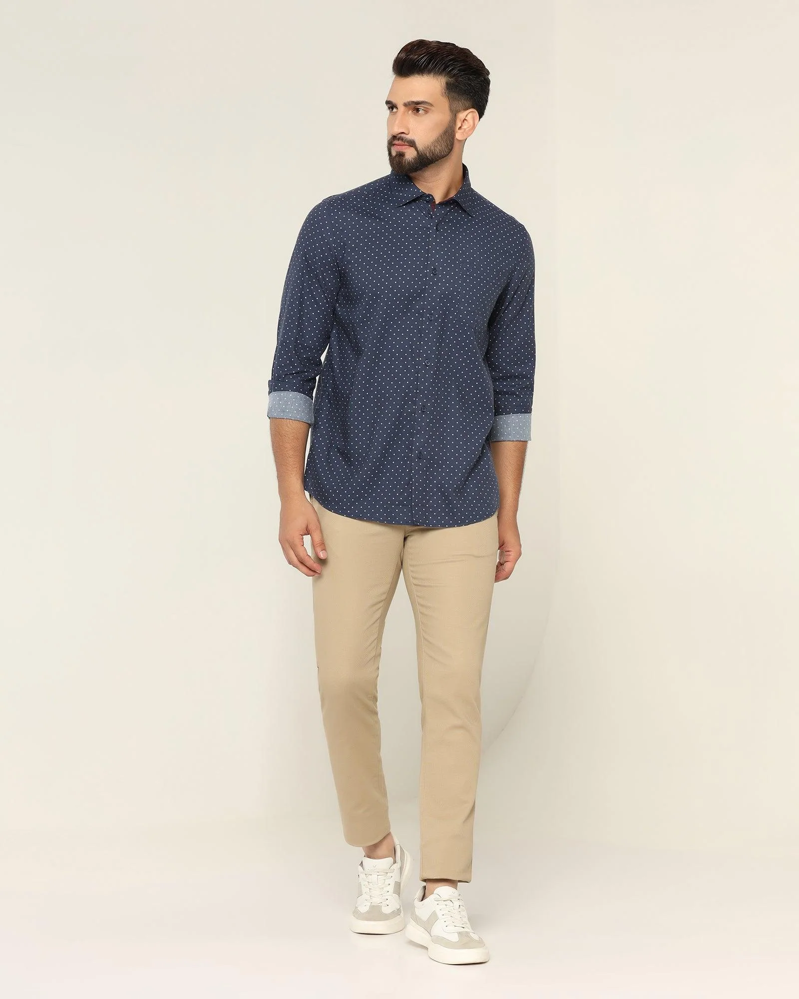 Slim Fit B-91 Casual Khaki Textured Khakis - Altus