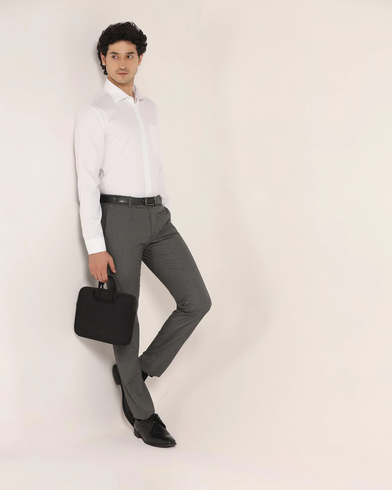 Non Iron Formal White Textured Shirt - Dofon - Image 6