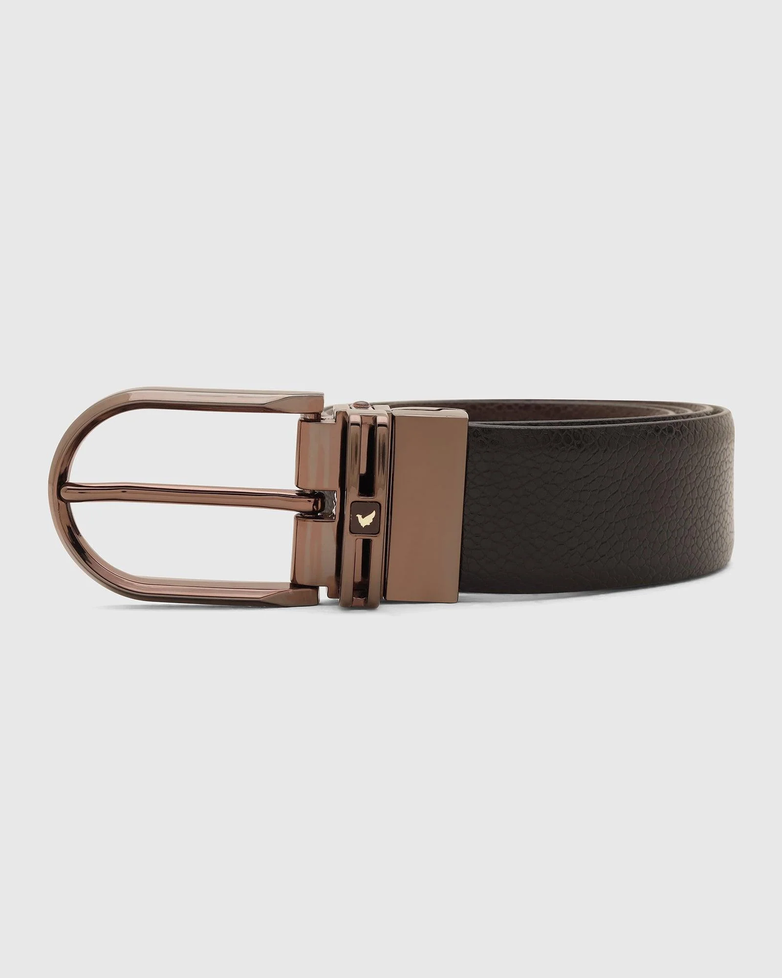 Leather Reversible Wine & Black Textured Belt - Toad - Image 2
