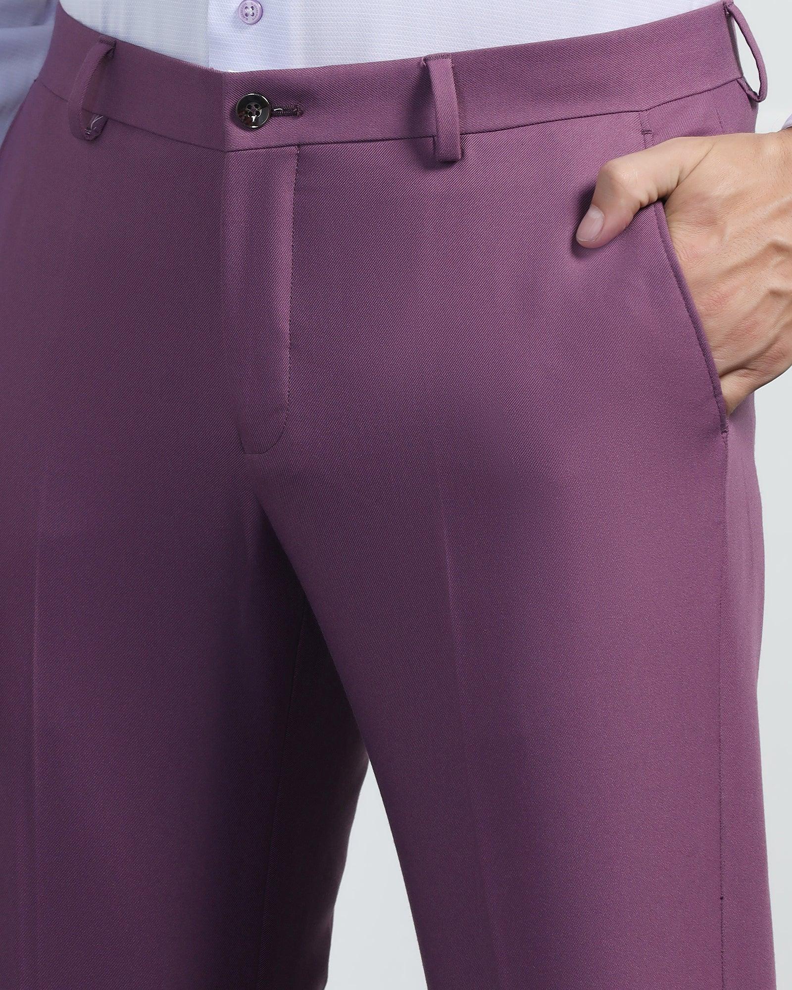 Three Piece Mauve Solid Formal Suit - Randle - Image 5