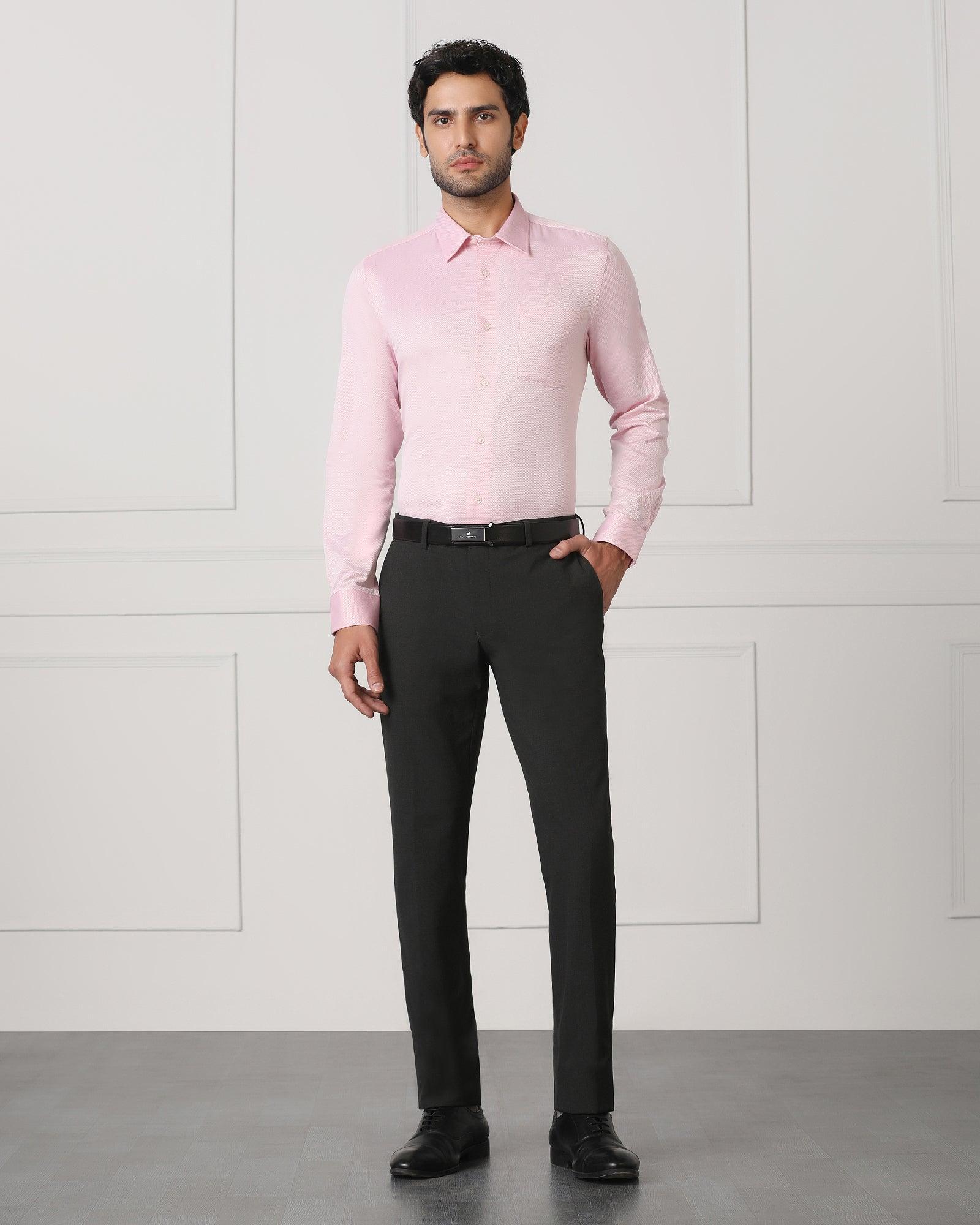 Must Haves Slim Fit B-91 Formal Charcoal Solid Trouser - Travis - Image 8