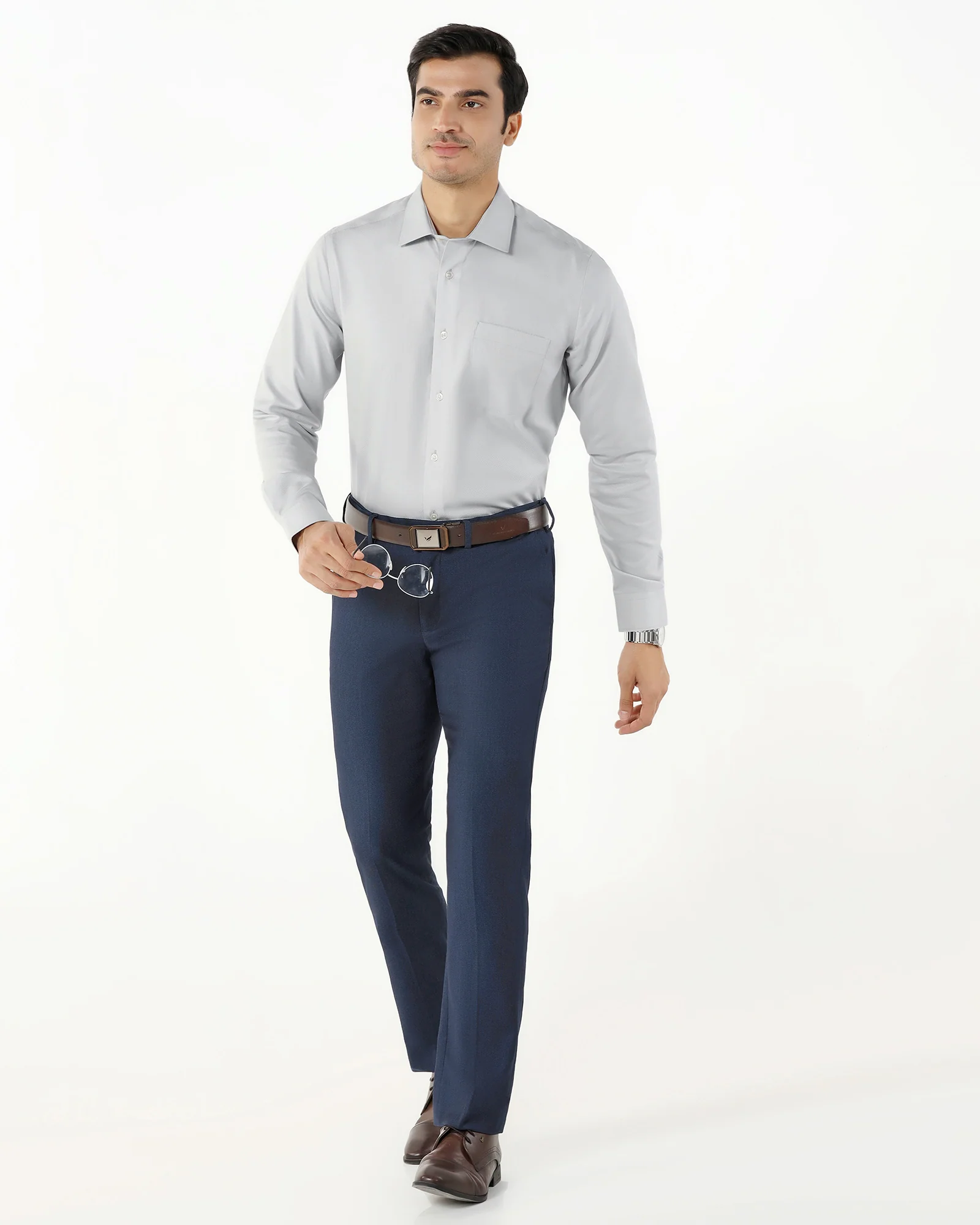 True Gray Non Iron Textured Shirt - E31 - Image 7