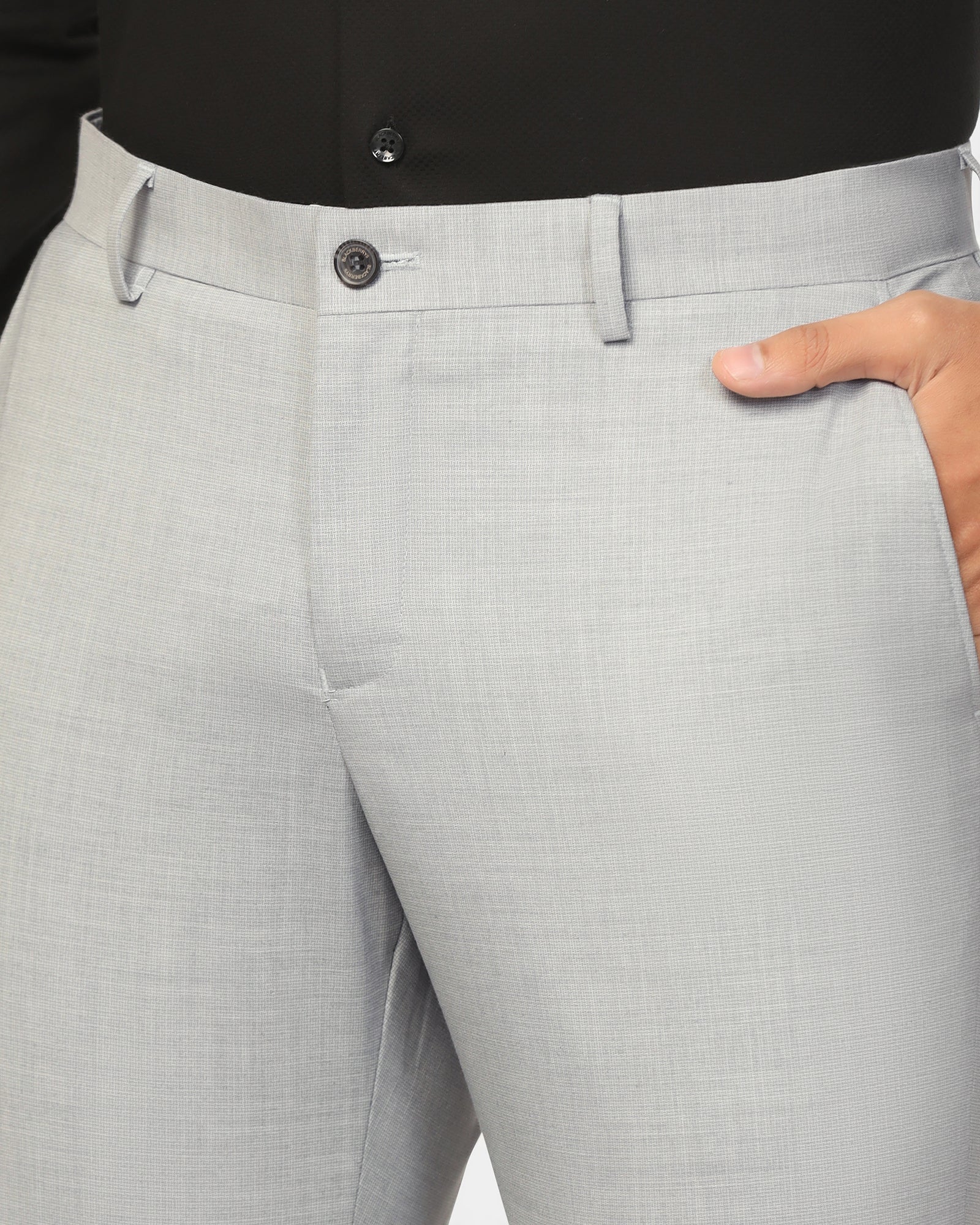 Two Piece Light Grey Textured Formal Suit - Dave - Image 9