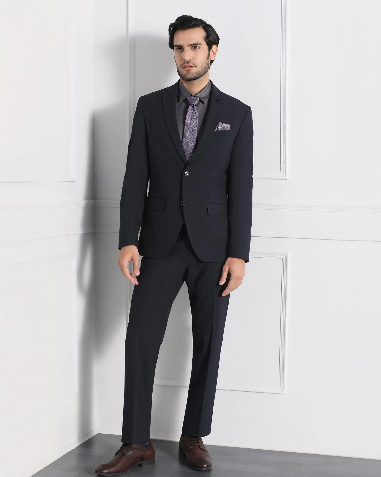 Navy Must Haves Two Piece Solid Suit - Jerret - Image 3