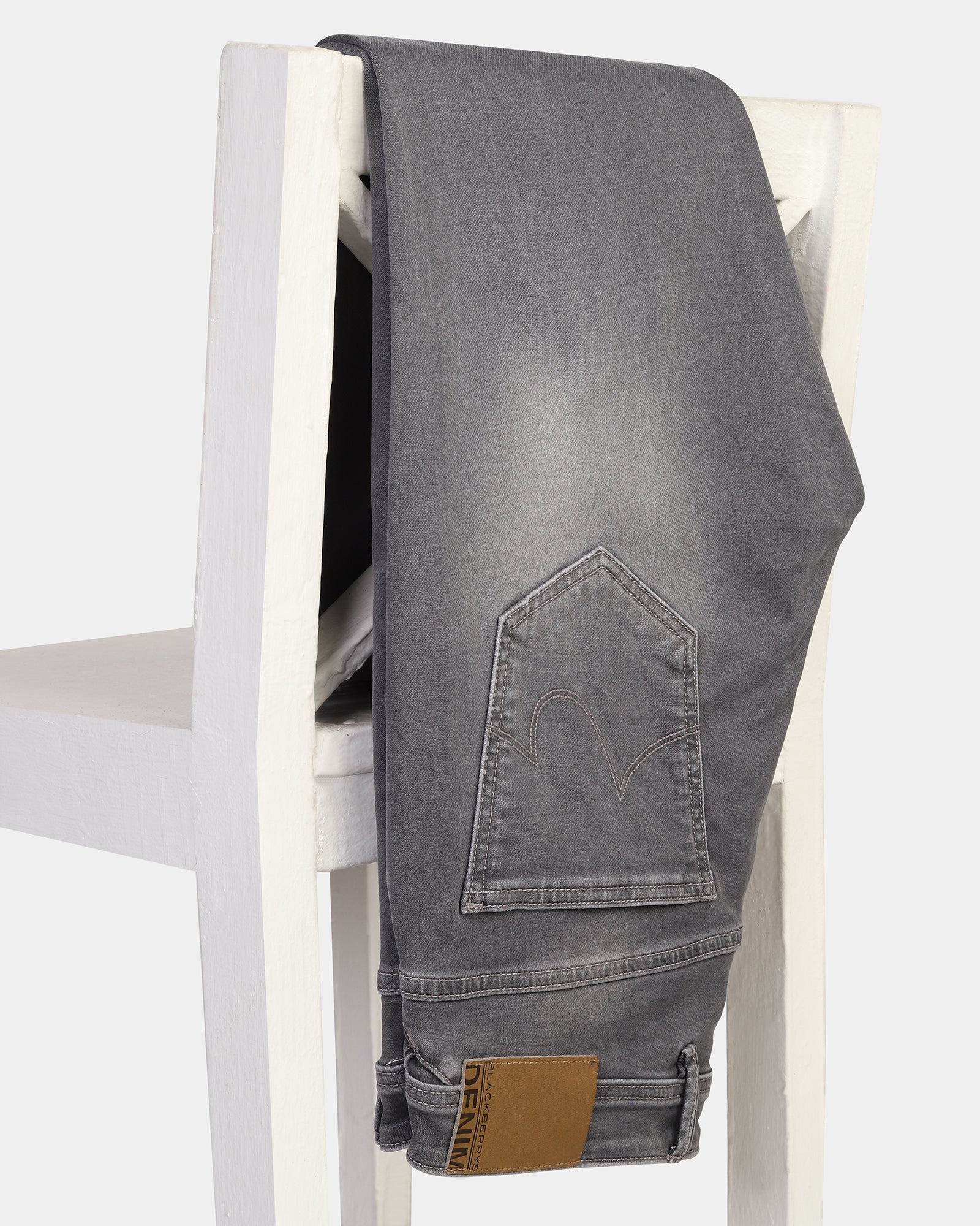 Ultrasoft Slim Comfort Buff Fit Grey Jeans - Sandro - Image 5