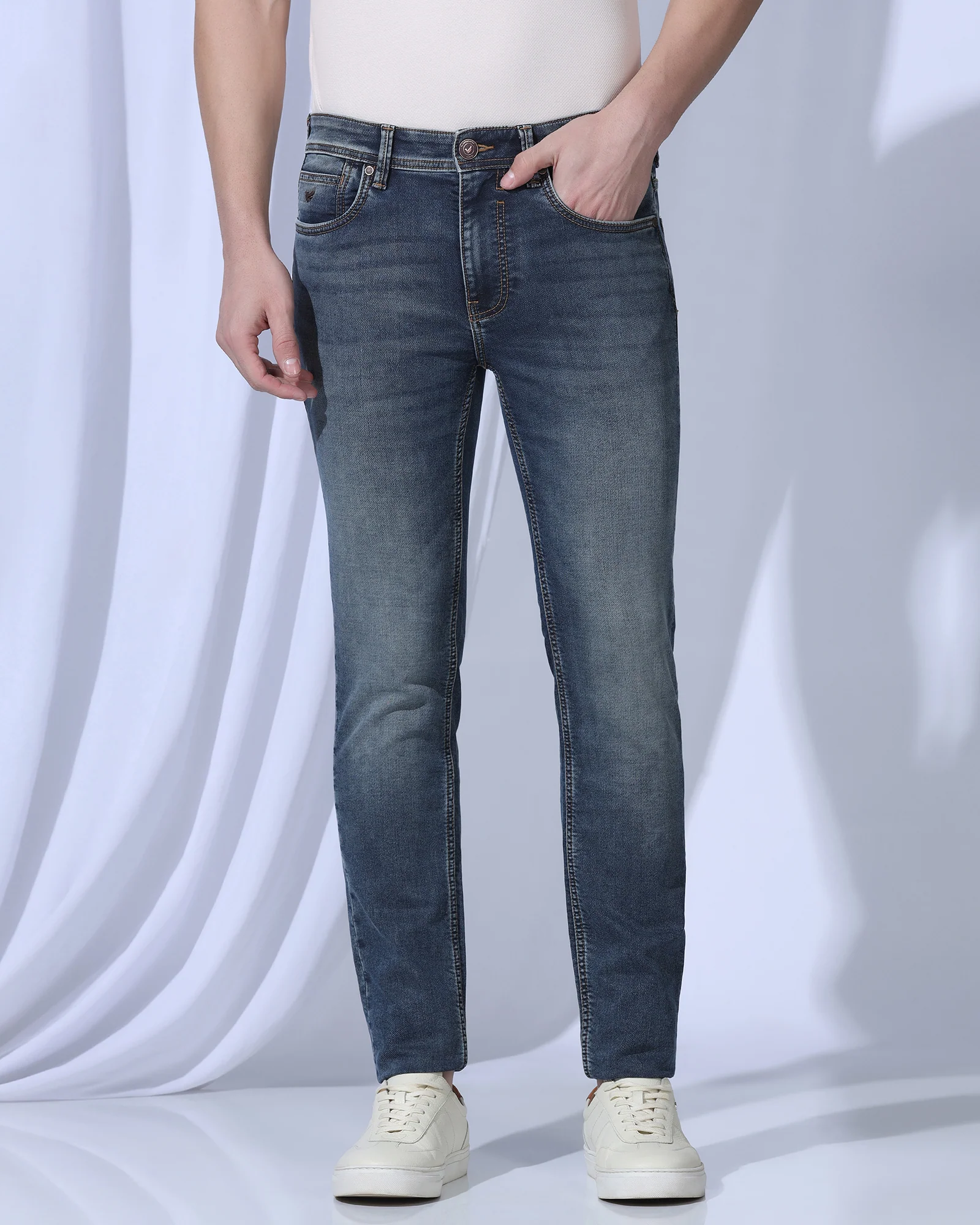Ultrasoft Slim Yonk Fit Indigo Jeans - Lancer - Image 3