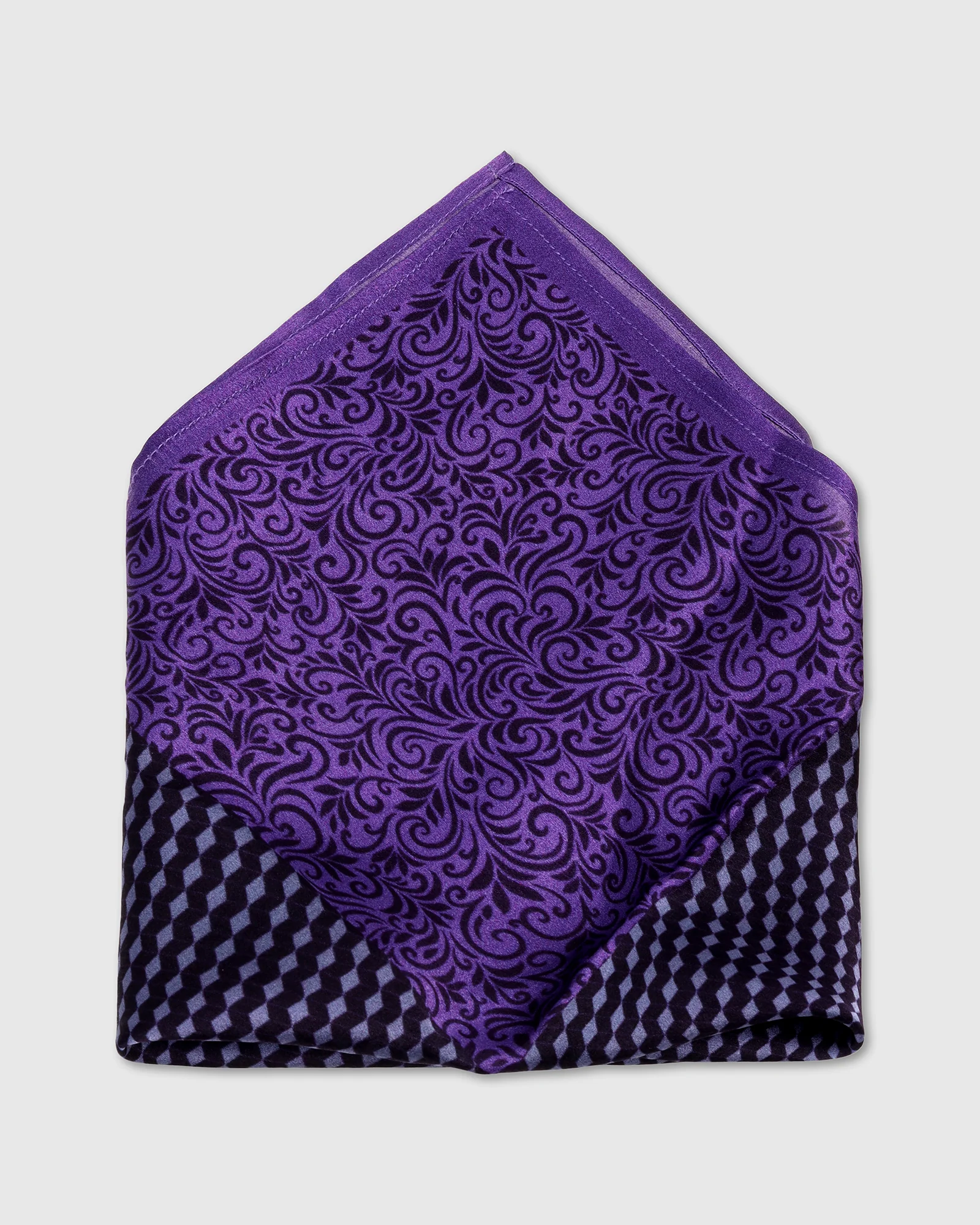 Violet Printed Pocket Square - Walena - Image 2