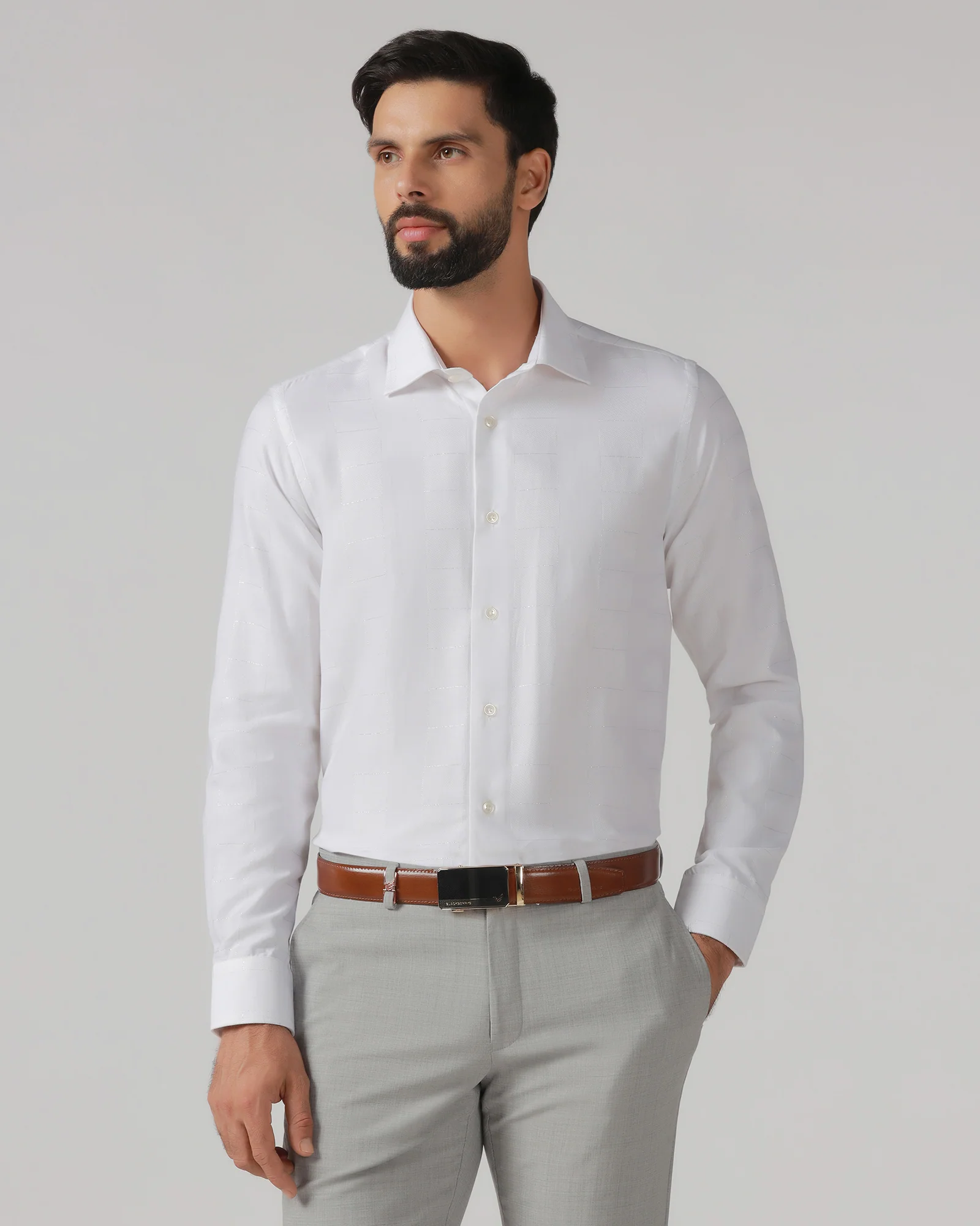 White Check Shirt - Rainer