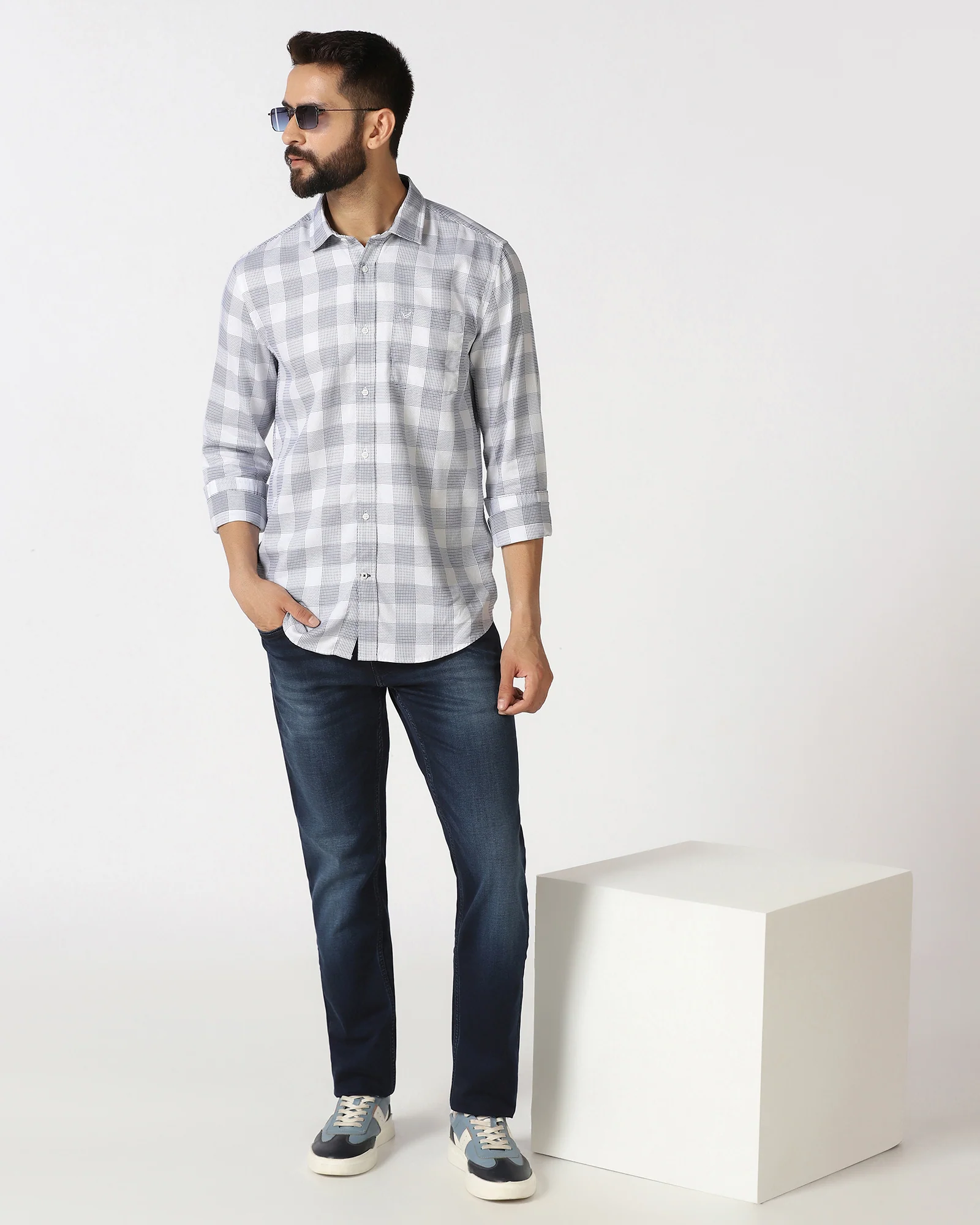 White Check Shirt - Recom - Image 9