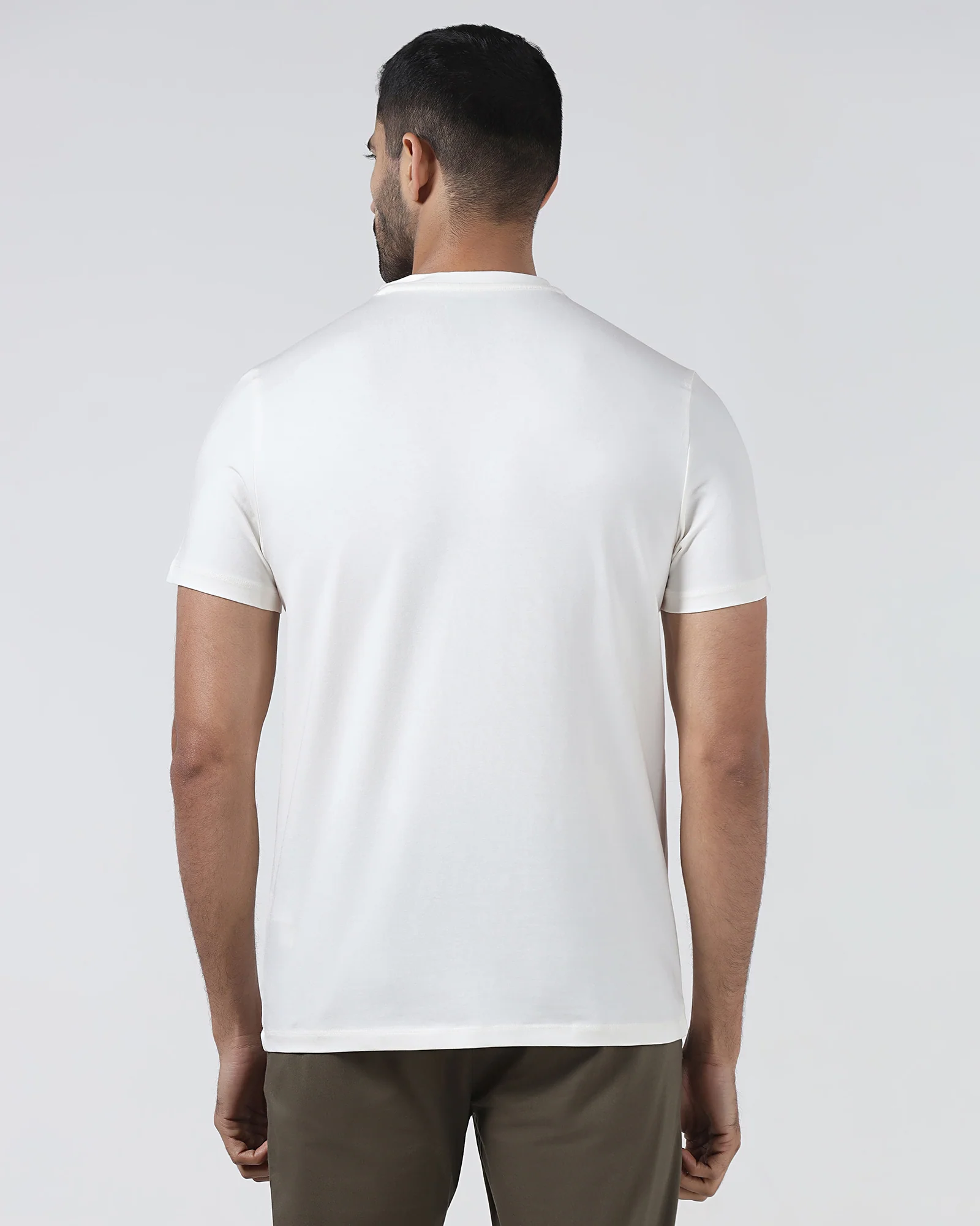 White Crew Neck Printed T-Shirt - Moaning - Image 2