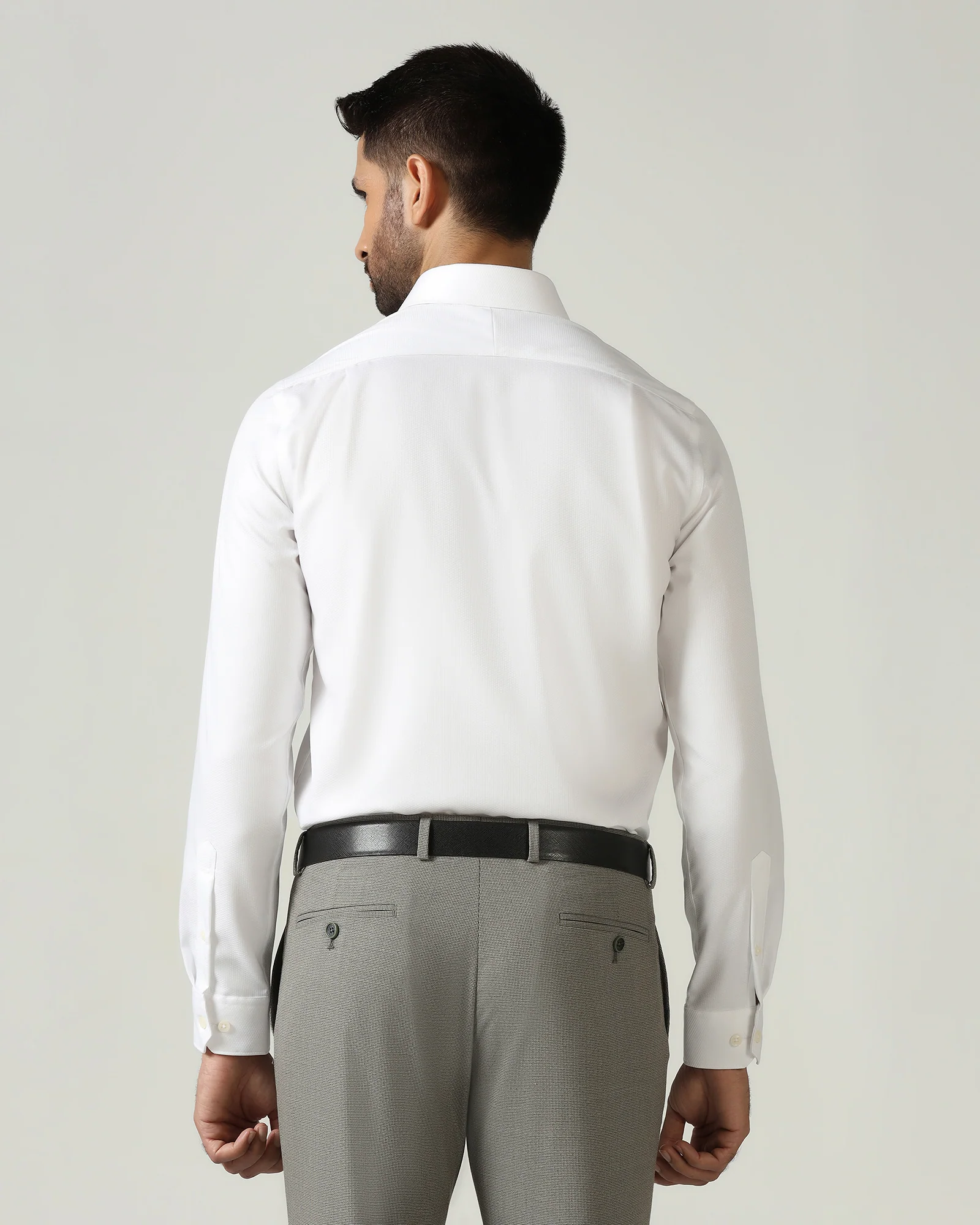 White Non Iron Textured Shirt - P31 - Image 2