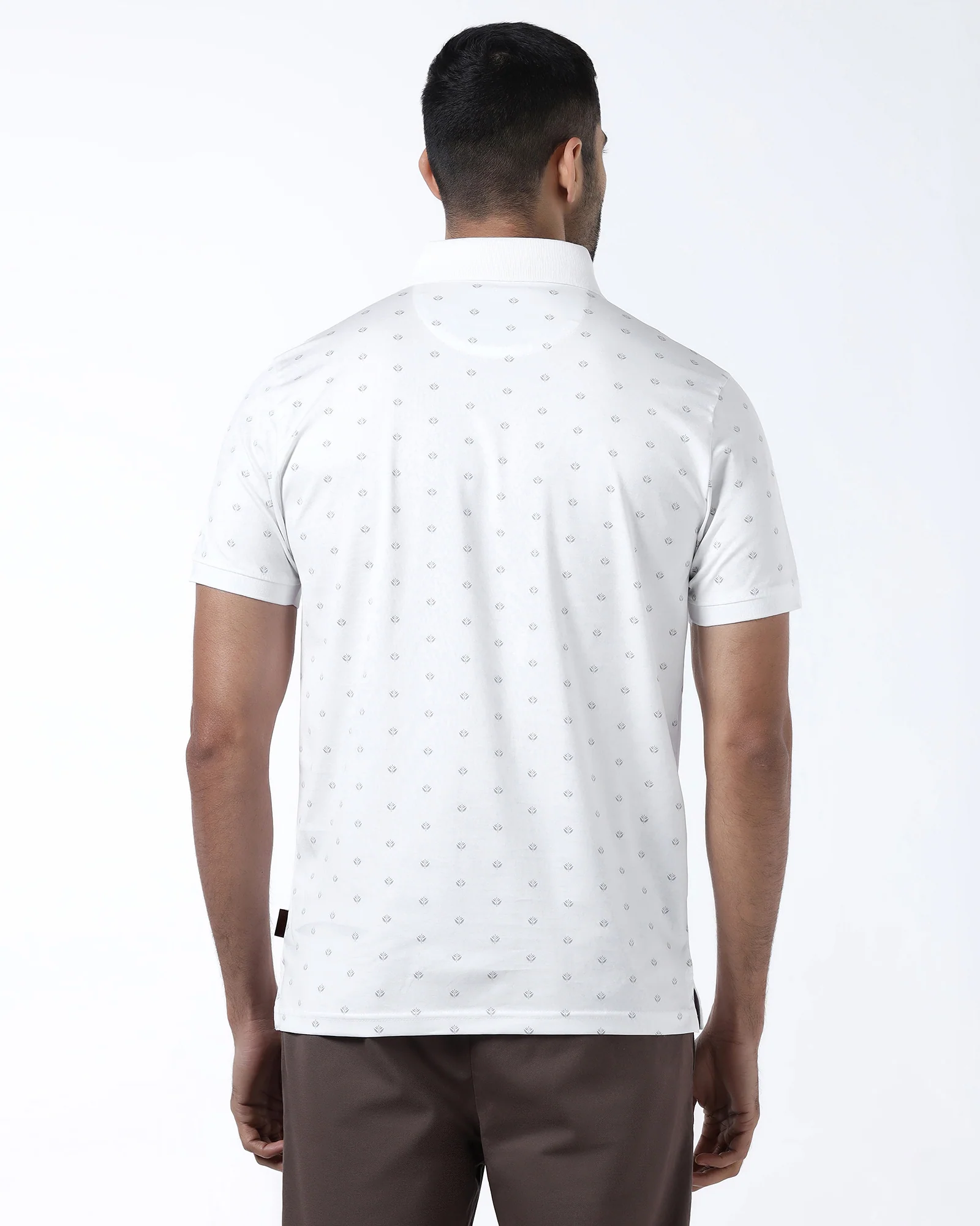 White Printed Polo - Joey - Image 2