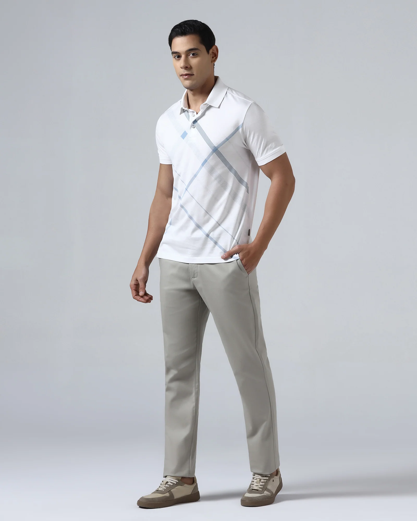 White Printed Polo - Tokyo - Image 3