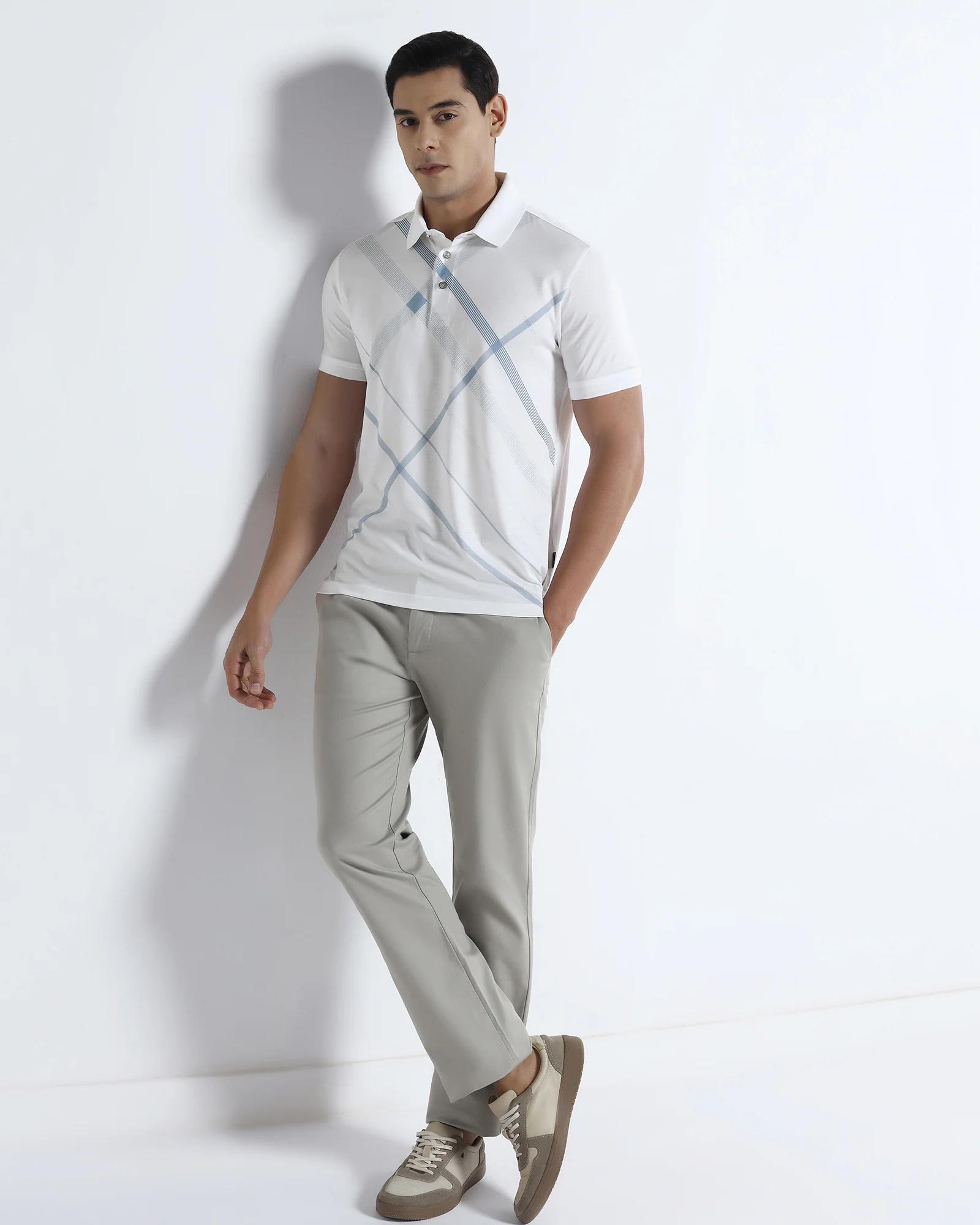 White Printed Polo - Tokyo - Image 7