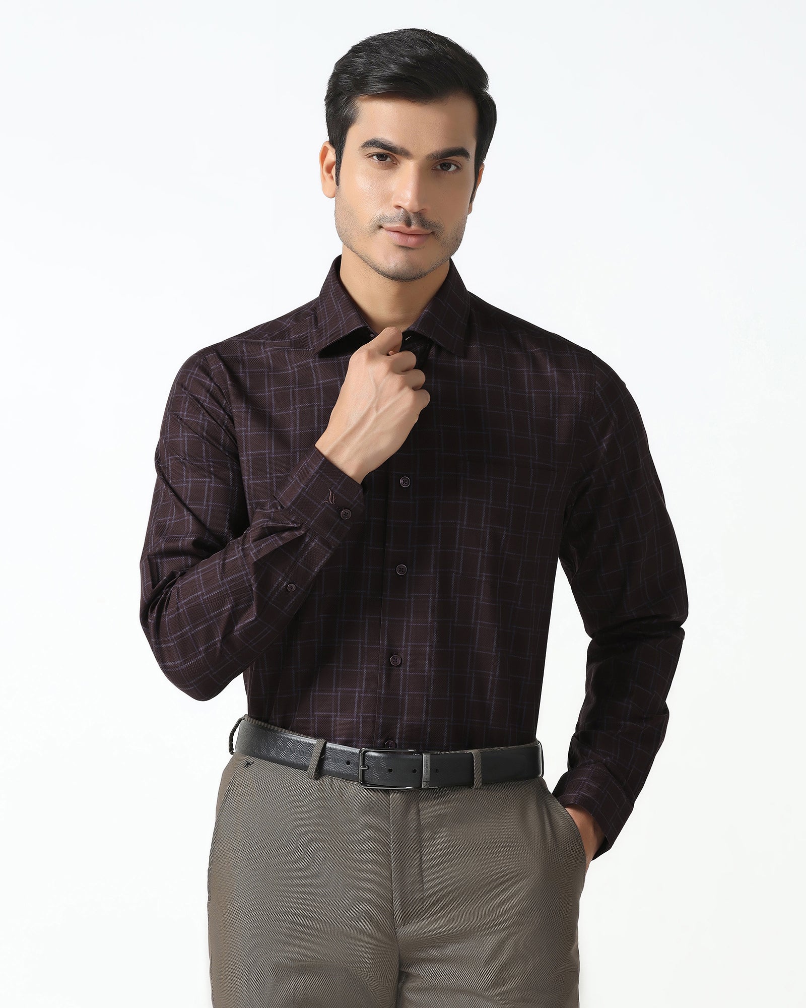 Wine Check Shirt - Ratio - Image 8