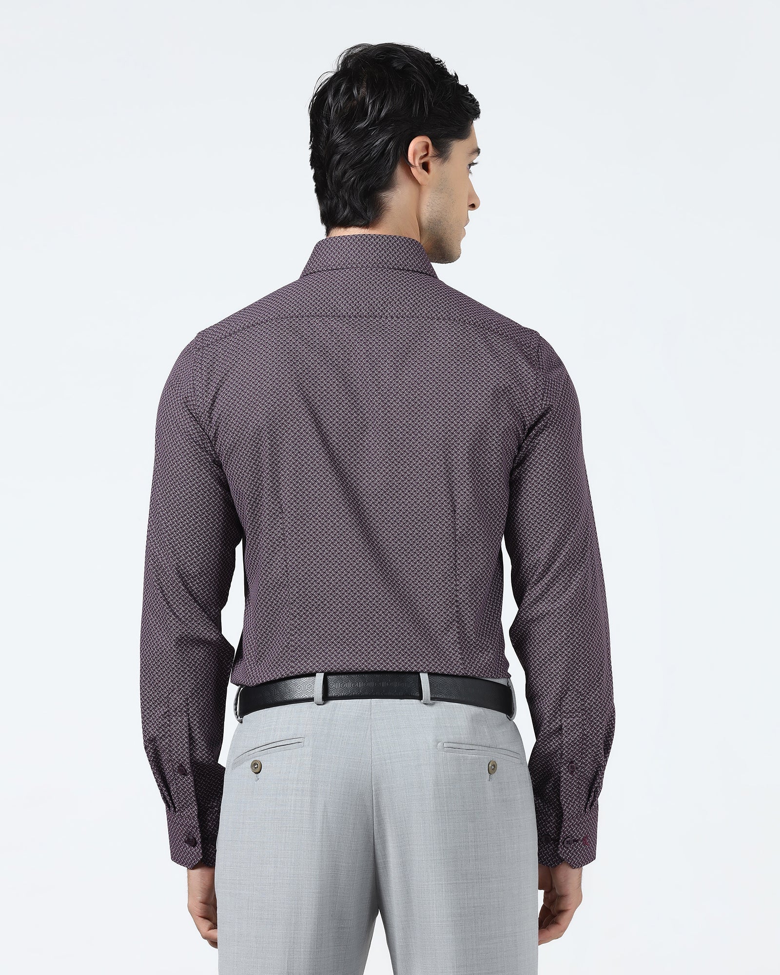 Wine Printed Shirt - Cyrus - Image 2