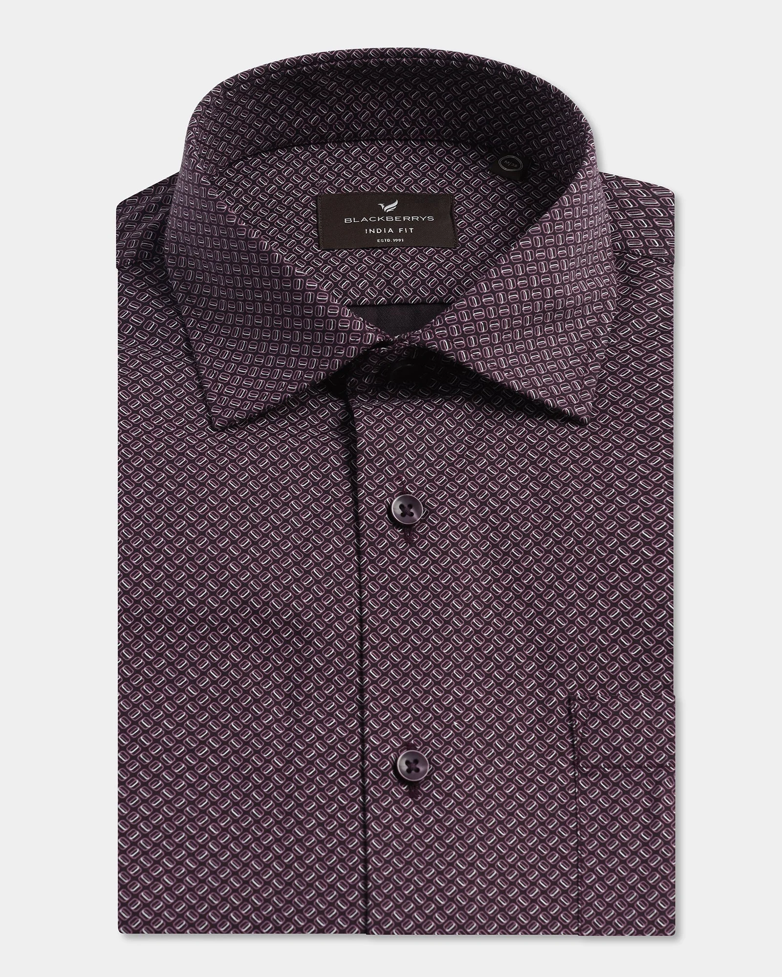 Wine Printed Shirt - Cyrus - Image 5