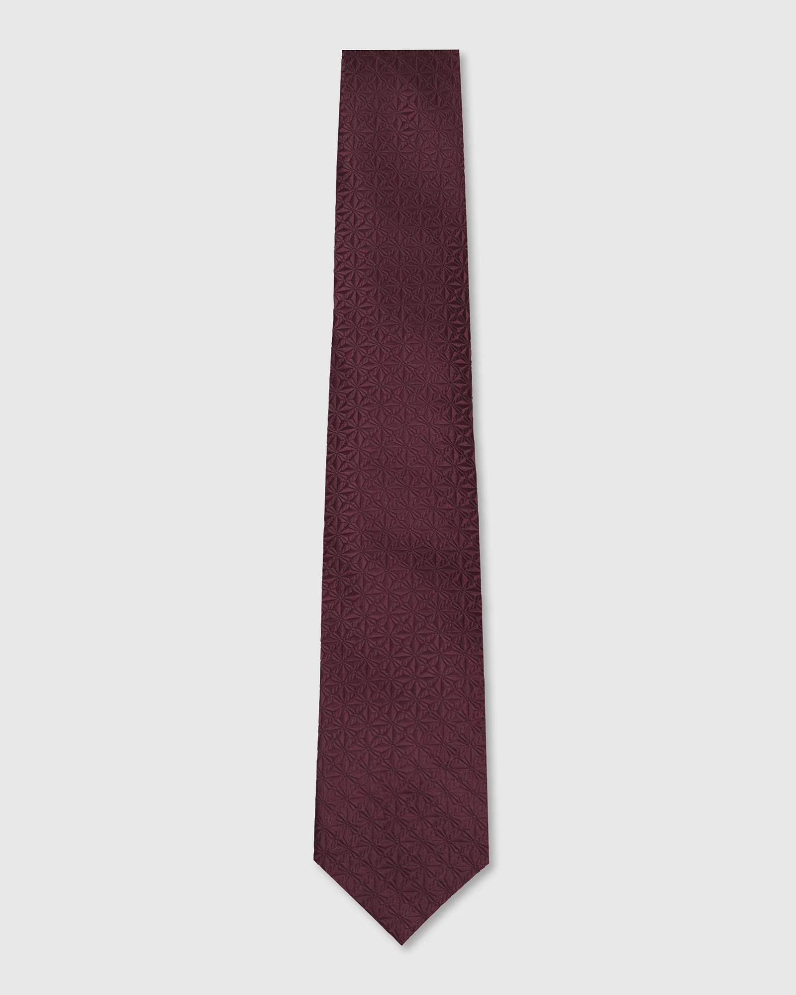 Wine Silk Jacquard Tie - Wilber - Image 5