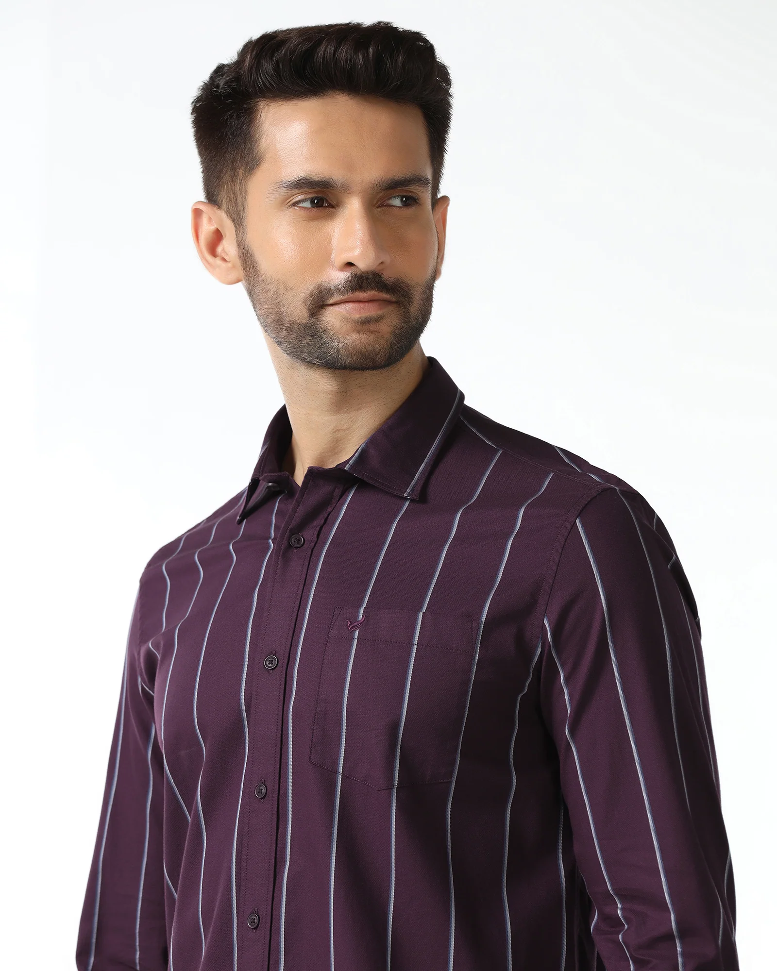 Wine Stripe Shirt - Huon - Image 4