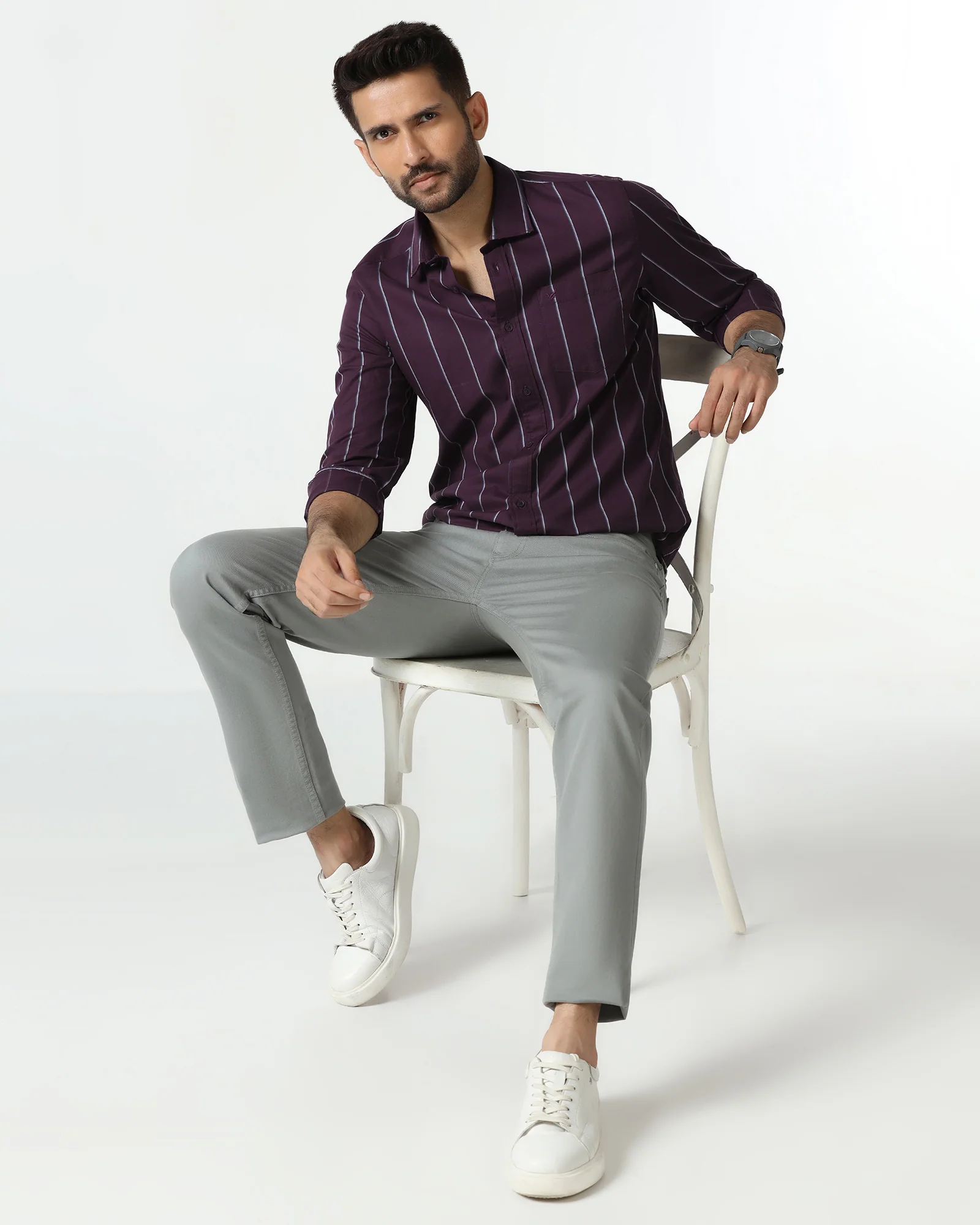 Wine Stripe Shirt - Huon - Image 7